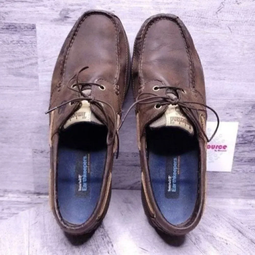 Timberland Earthkeepers Anti-Fatigue Leather Boat Shoe Loafer Brown Men's sz 11